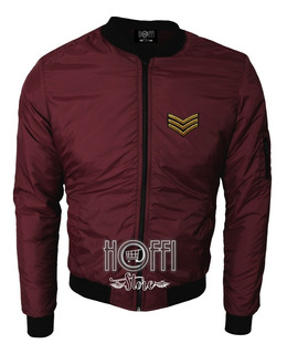 Chaqueta Bomber Beisbolera Piloto Chamarra Militar Vinotinto