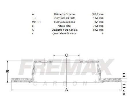 Disco De Freio Slotado Traseiro Para Kia Motors Sorento, Sa