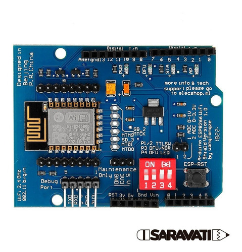 Placa De Expansão Wifi Shield Esp8266 Esp12e