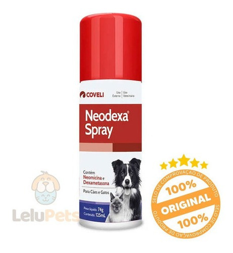 Neodexa Spray 125ml Tratamento De Ferimentos Coveli 