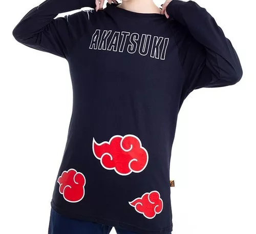 Camiseta Manga Longa Akatsuki Naruto - Piticas