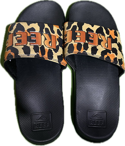 Sandalias Reef Mujer Black Leopard