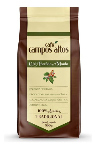 Café Tradicional Torrado E Moído 500g - Café Campos Altos