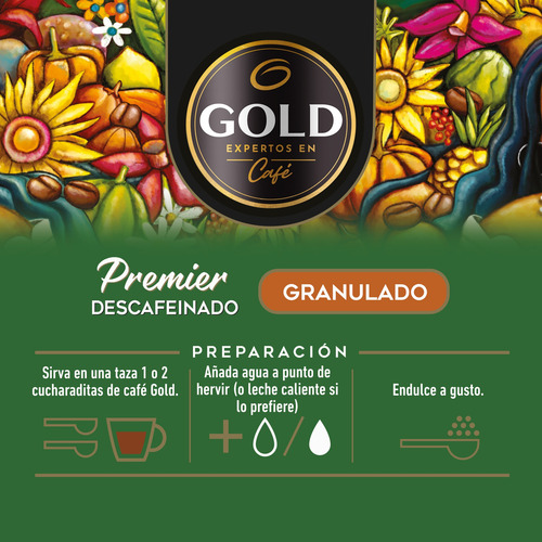 Cafe Gold Premier Granulado Descafeinado Frasco De 170g
