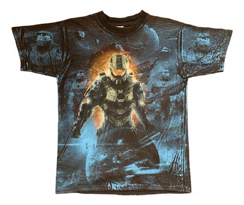 Playera Vintage Y2k Halo Talla S Combat Evolved Full Print