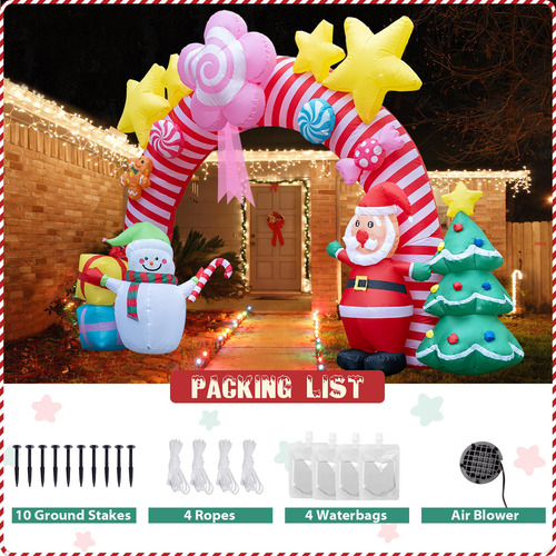Decoraciones Inflables De Navidad 2024 4 Metros Papá Noel Y