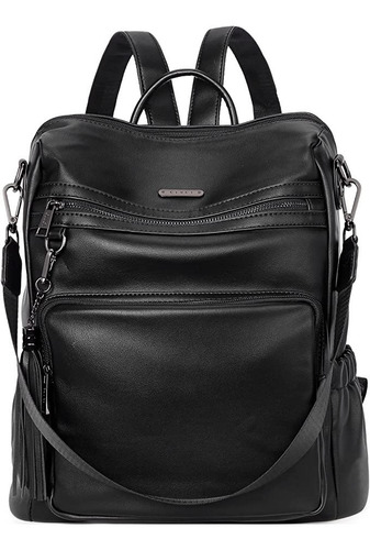 Mochila Para Mujer Estilo Morral Elegante Grande Color Negro