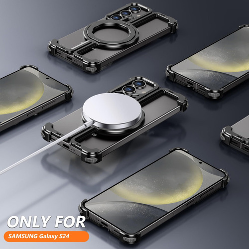 B Funda De Metal Con Soporte For Samsung Galaxy S24/s23 Ultra