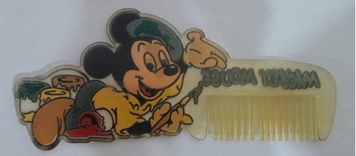 Peine Antiguo De Plastico Mickey Mouse Original Disney Usado