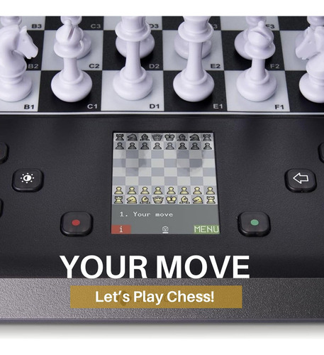 Juego De Ajedrez Electrónico Piezas Magnéticas Genius Pro