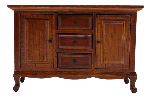 Mueble De Tv Dollhouse A Escala 1:12 En Miniatura, 2 Puertas