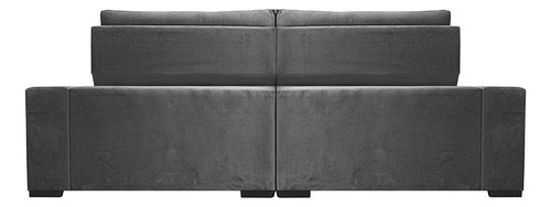 Sofá Retrátil 2,95m Cama Inbox Big Star. Com Softgel d40 Cor Cinza