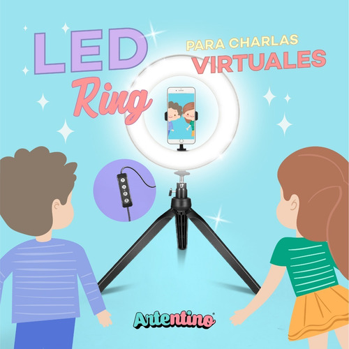 Imagen 1 de 10 de Led Ring Aro Luz Celular Tablet Maquillaje Selfie Video Foto