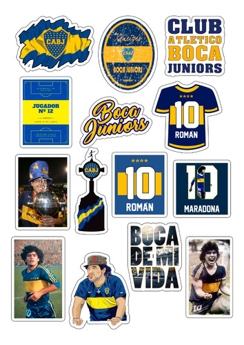 Calcos Stickers Vinilo Futbol Boca Junior Cabj Bostero