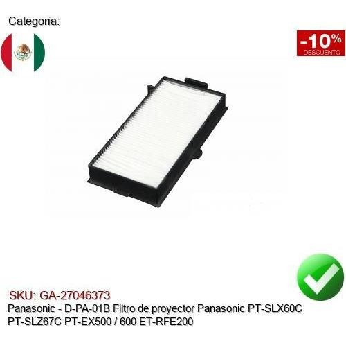 Dpa-01b Filtro Proyector Panasonic Ptslx60c Ptslz67c Ptex500