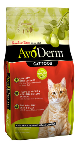 Avoderm Comida Seca De Pollo Y Arenque Para Gatos Adultos, B