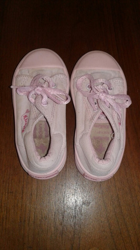 Zapatillas Kickers De Lona Rosa. Talle 23