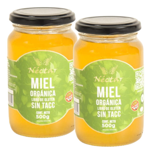 Miel Organica En Frasco Nectar De Los Dioses 500 Gr. Pack X2