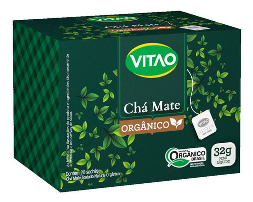 Chá-mate Orgânico Tradicional Sachê 32g (1 Cx - 20 Sachês)