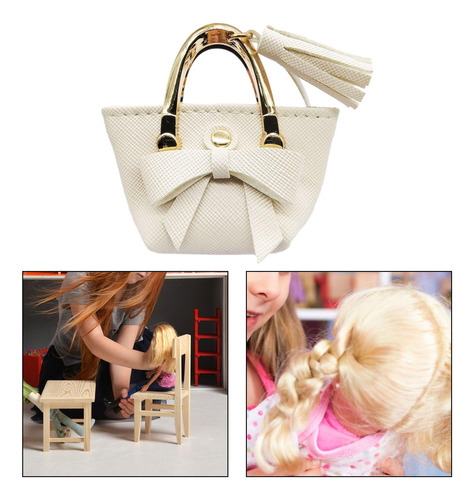 Muñecas A Escala 1/6, Bolso Para Muñecas, Vestido Blanco
