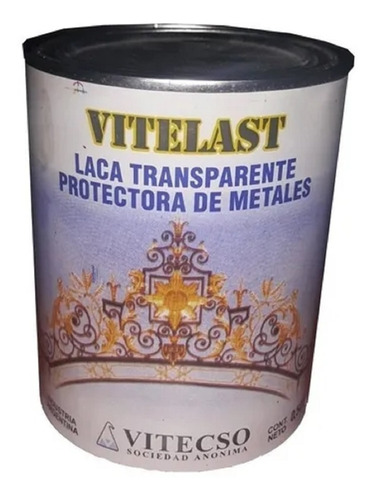 Imagen 1 de 5 de Laca Transparente Protectora De Metales Vitecso 0,5lt