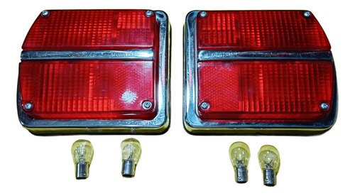 Faro Trasero Universal Colectivo Camion Tipo Falcon 80 Croma Ambos Lados Rojo