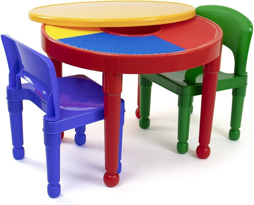 Mesa Y Silla Infantil Juguete Para Bloques De Construccion