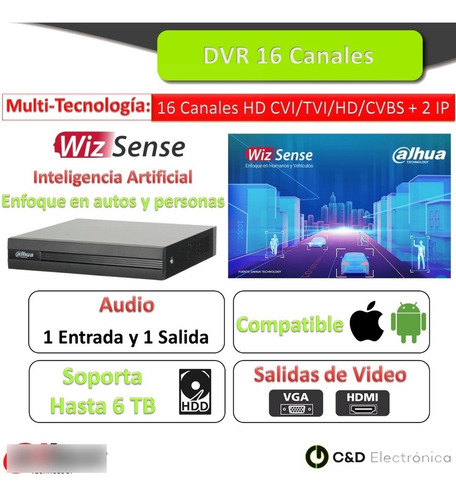Imagen 5 de 10 de Kit Seguridad Dvr 16 Ch+ 12 Domos Exterior Full Hd+ Disco
