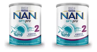 2 Latas Leche En Polvo Nan Optipro 2 X 800 Gr