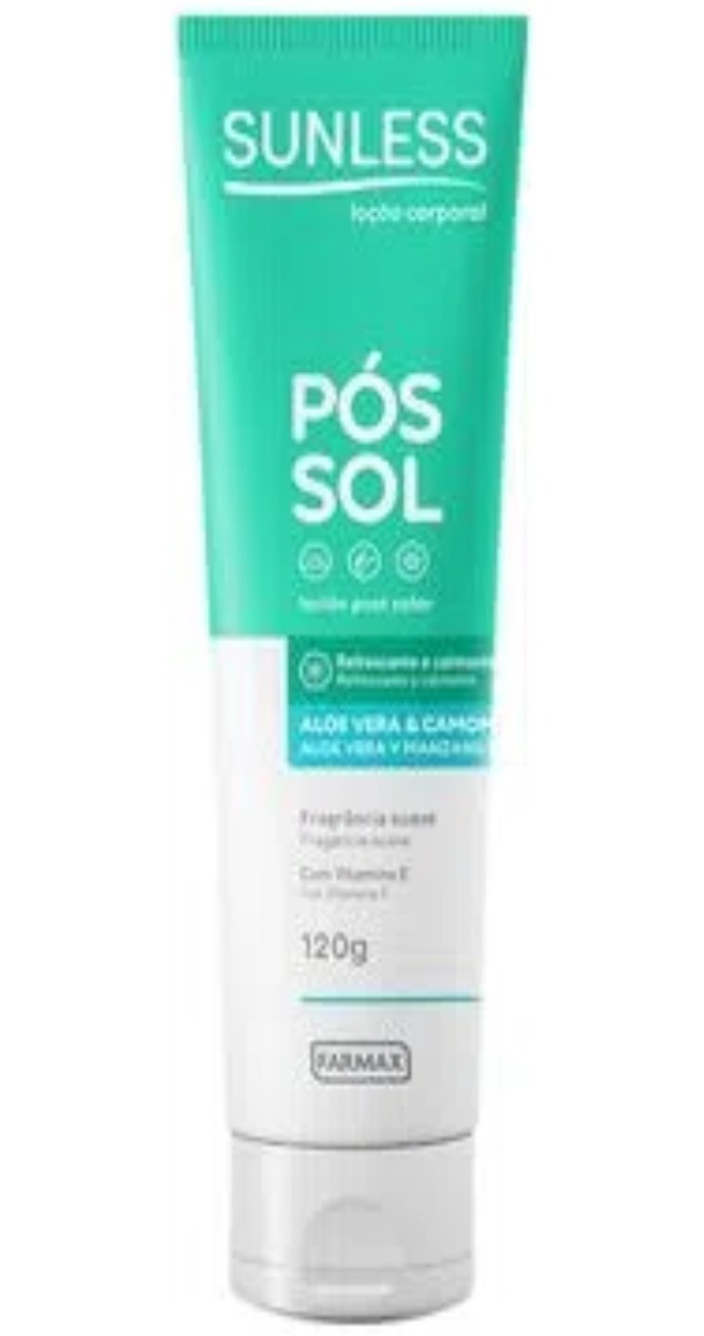 Loção Hidratante Pós-sol Aloe Vera E Camomila Sunless 120g