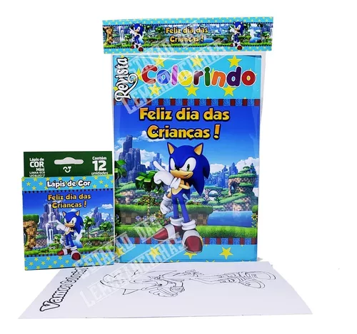 Kit Colorir com Massinha Sonic