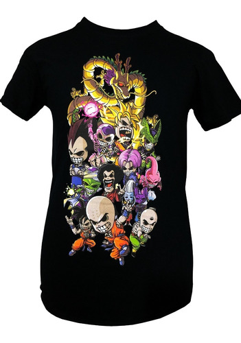 Polera Dragon Ball Z Calaveras Goku Vegeta Frezer Cell