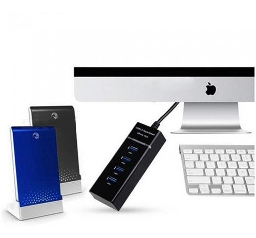 Hub 4 Puertos Usb 3.0 5gbps Mac - Win- Linux - Premium