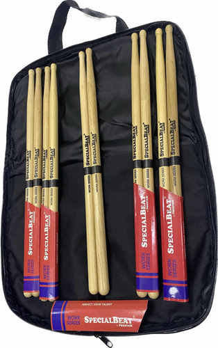 Kit Baqueta 5 Pares Specialbeat By Prostick Usa+bag Brinde