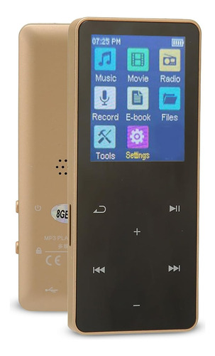 Reproductor Mp3 Mp4 Con Conexión Bluetooth 8gb Táctil