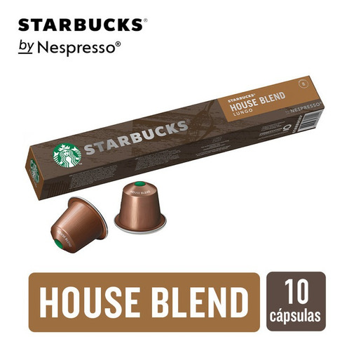 Capsulas Starbucks House Blend Lungo Oficial By Nespresso 10 Unidades