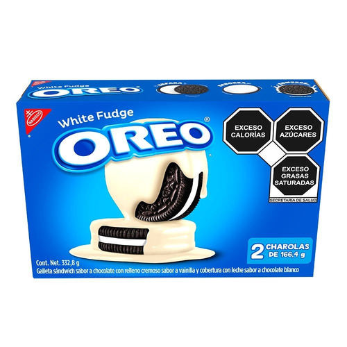 Imagen 1 de 1 de Galleta OREO White Fudge de chocolate y vainilla 332.8 g pack x 2 u