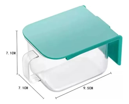 Contenedor Hermetico Cocina Para Pared Mesada + Cuchara X3 Surtidos