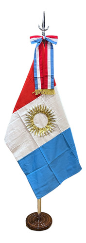 Bandera * Prov De Cordoba * Ceremonial * Con Asta Y Base *