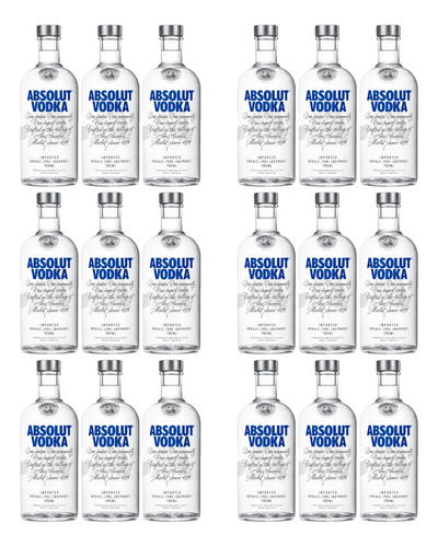 Vodka Absolut Original 700ml Botella X18 Zetta Bebidas 