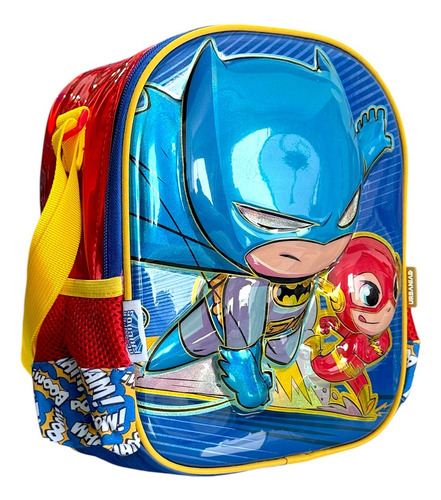 Lonchera Escolar Térmica Ajustable Reforzada Infantil 3d Rojo Batman 3d