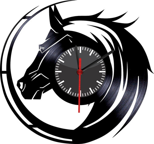 Reloj En Disco Vinilo Lp Caballos/ Vinyl Clock Horses