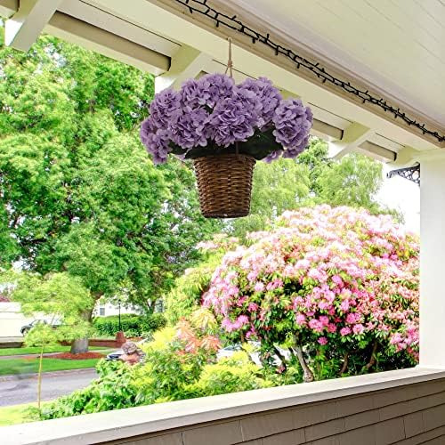Larksilk 21 Lavender Artificial Hydrangea Bush - 5 Cabeças
