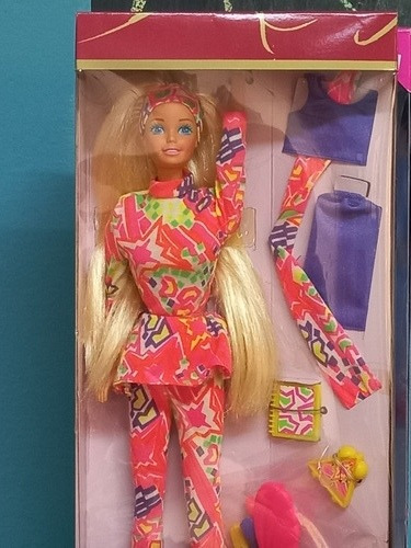 Imagem 3 de 7 de Barbie Cute 'n Cool 1991 Neon Ginastica Antiga 80 90