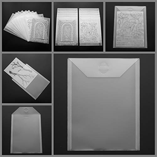 Large Stamp & Die Storage Pockets Resealable Clear Plas...