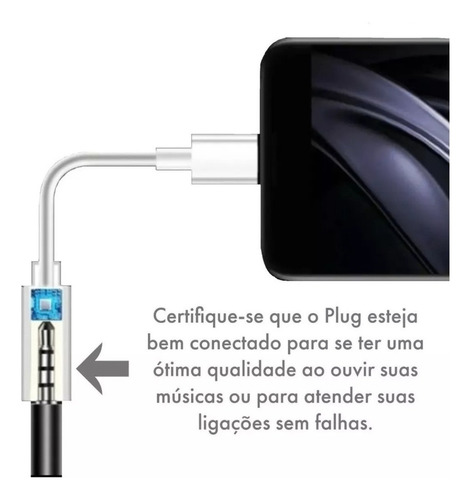 Cabo Adaptador P2 Para Usb Tipo C Para Celular