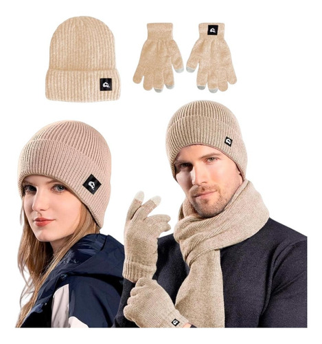 Set Gorro Bufanda Y Guantes Unisex