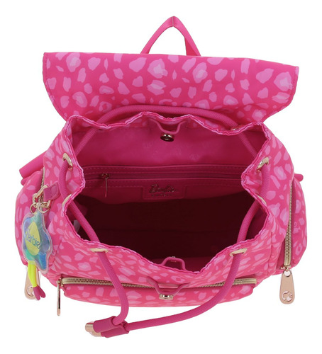Bolso Tipo Backpack Barbie Gorétt Con Colgante Estrella P25 Rosa Chicle Liso Níquel Rosa Chicle