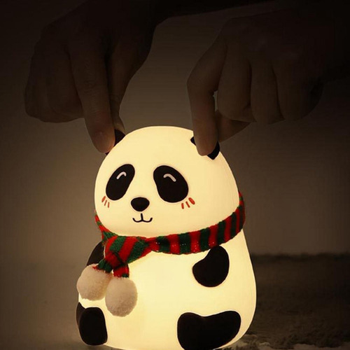 Silicona Led Sensor Táctil Luz Nocturna Linda Panda