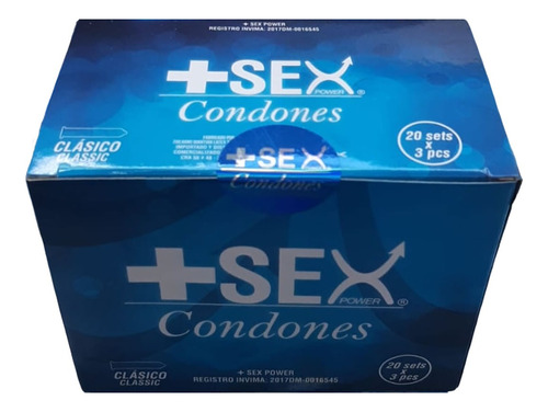 Caja Condones +sex Clasico X 60 - Unidad a $222